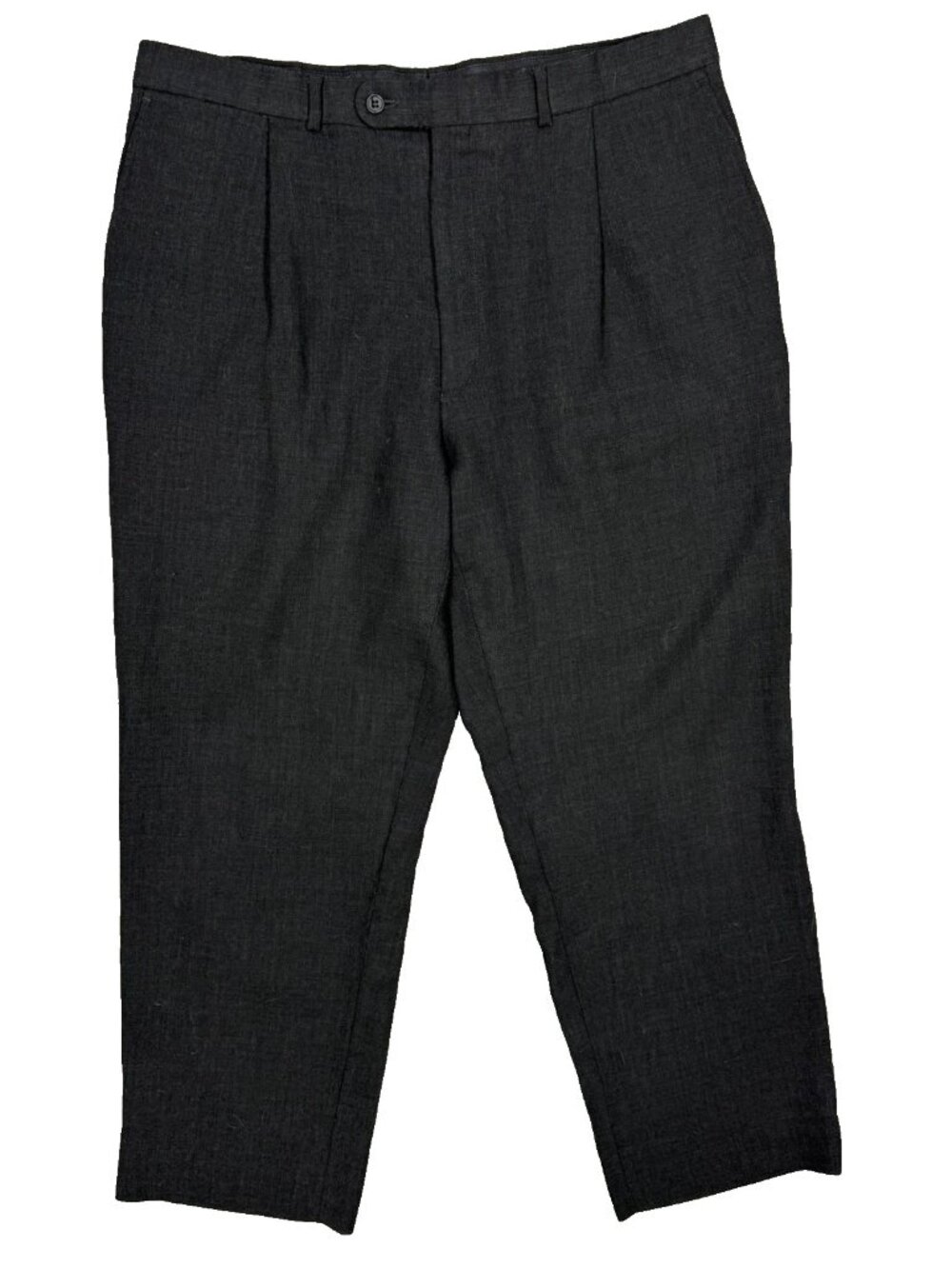 Jack Victor Dress Pants Grey Wool Trousers Soft Hopsack 34x29